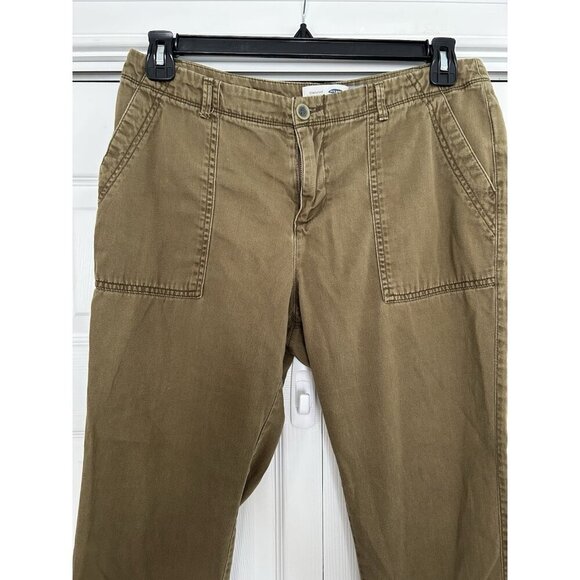 Old Navy Heritage Straight/Droit Women's Crop Pants Olive Green Size 8 - Picture 2 of 10